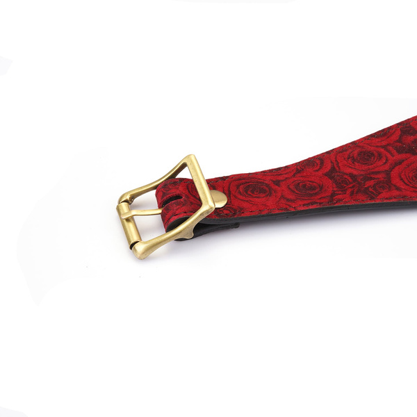 Liebe Seele Kinbaku Ukiyoe Red Rosy Leather Strap on Harness