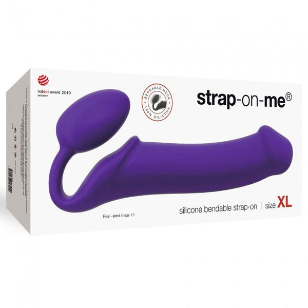 Podwójne Dildo Silicone Bendable Strap-On Xl Purple Strap-on-me