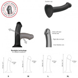 Strap-on-me Silicone Bendable Dildo Double Density L Vanilla
