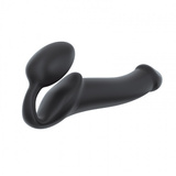 Podwójne dildo Strap-on-me Silicone bendable strap-on L Black