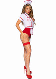 Костюм медсестри Nurse Feelgood Bodysuit Red L Leg Avenue