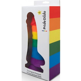 Pride Dildo - Silicone Rainbow Dildo with balls