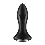 Wibrujący korek analny Vibrator Rotation Plug 1 Connect App Black