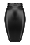  F152 Powerwetlook pencil skirt S Noir Handmade