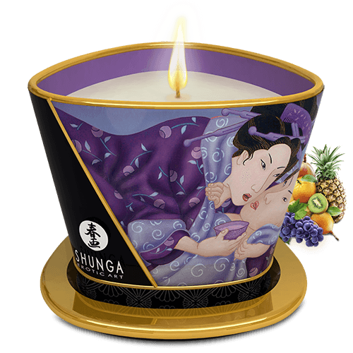 Масажна свічка з ароматом екзотичних фруктів Libido Massage Candle 170 Ml Shunga