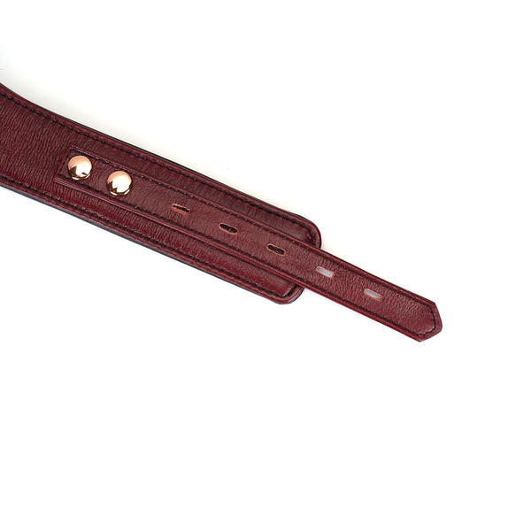 Obróżka Ze Smyczą Wine Red Curved Collar Liebe Seele
