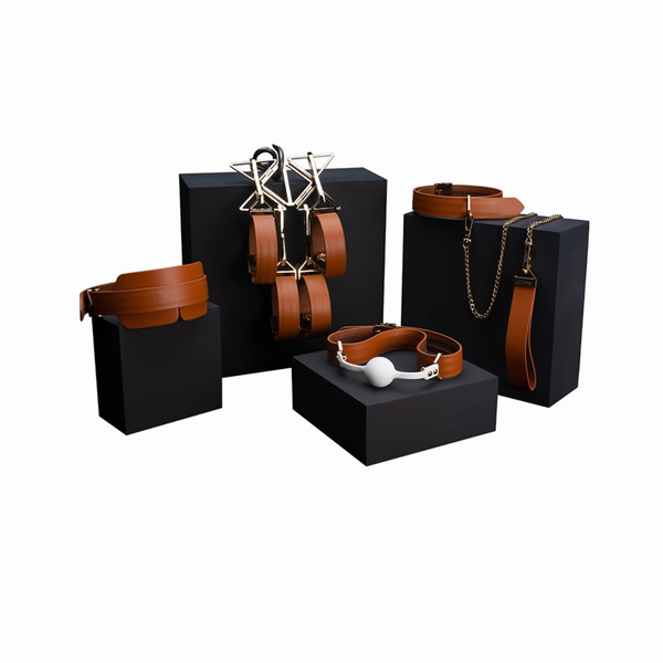 Zestaw Bdsm Bondage & Restraint Set Brown LOCKINK