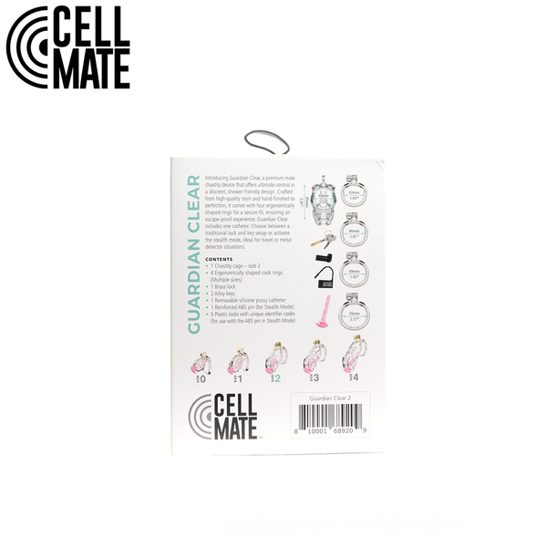 Пас цноти Guardian Chastity Cage Clear Size 2 CELLMATE