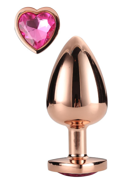 DREAMTOYS KOREK ANALNY GLEAMING LOVE ROSE GOLD PLUG MEDIUM