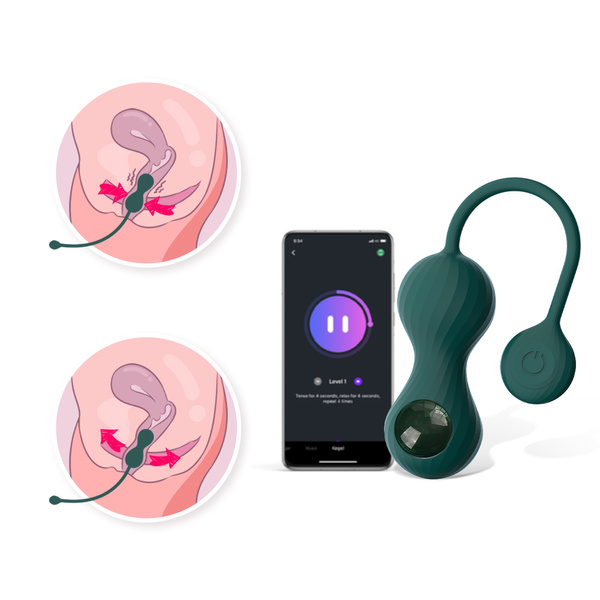 Kulki do ćwiczeń mięśni Kegla Magic Motion Crystal Duo Green