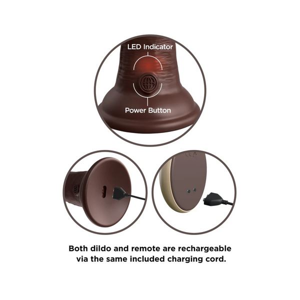 Ділдо 23 см King Cock Elite Dual Density Vibrating Cock Pipedream