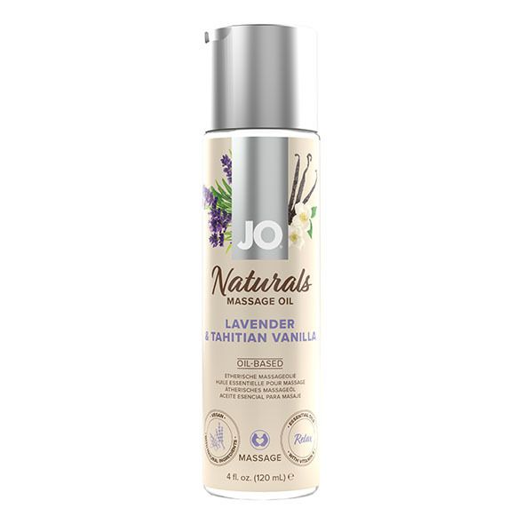 Naturalny olejek do masażu o zapachu lawendy i wanilii System JO Naturals Massage Oil Lavender & Tahitian Vanilla 120 ml