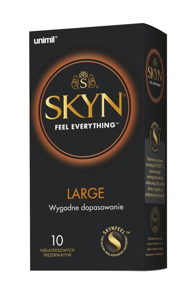 Duże prezerwatywy nielateksowe Unimil SKYN Large 10 szt.