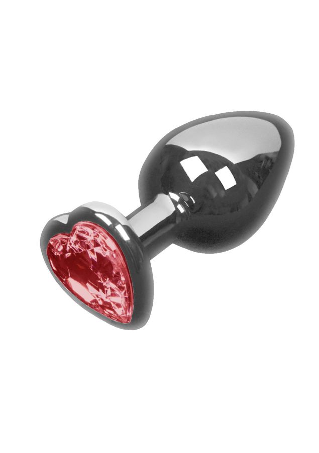 Metalowy korek z kryształkiem w kształcie serca Jewellery Silver Heart Small 