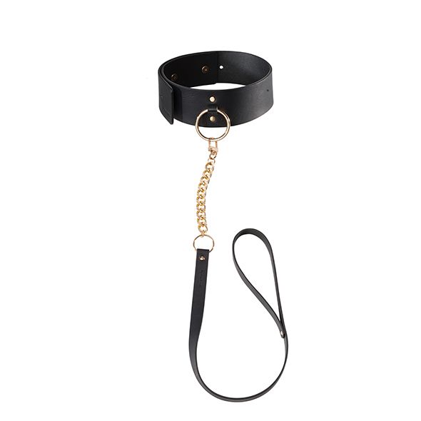 Bijoux Indiscrets Maze Wide Choker & Leash obroża ze smyczą 