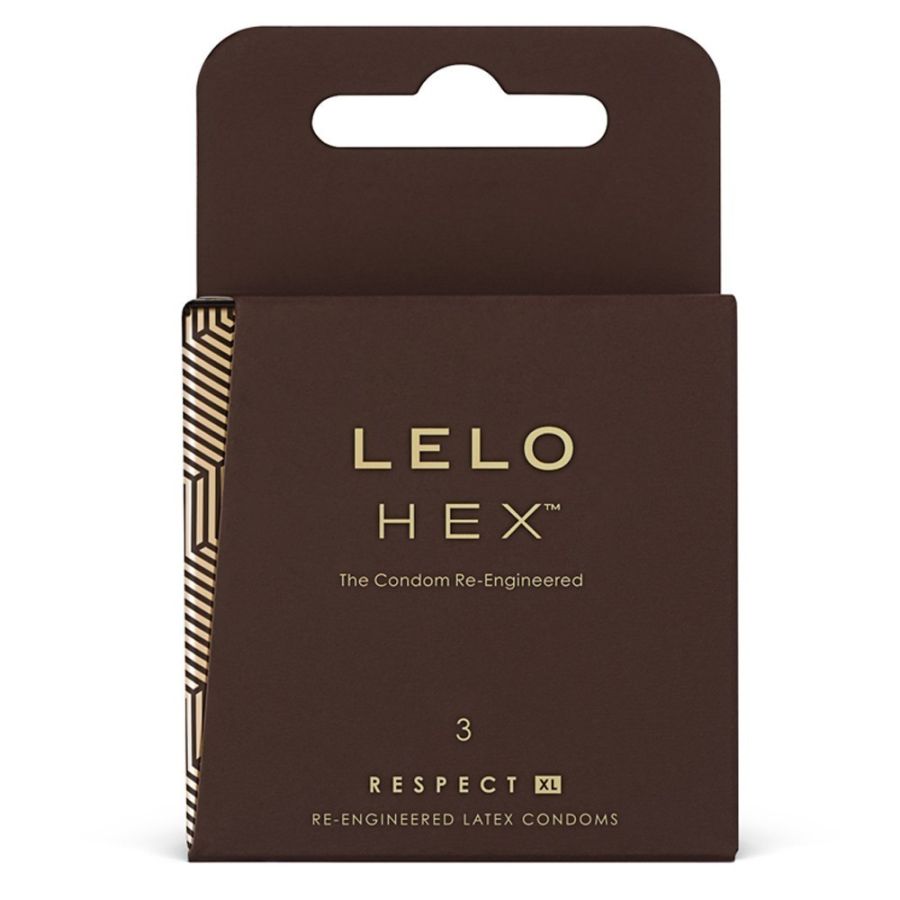 Heksagonalne prezerwatywy lateksowe Lelo Hex Respect XL opakowanie 3szt