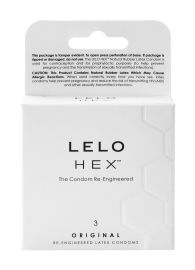 Heksagonalne prezerwatywy lateksowe Lelo Hex Original opakowanie 3szt