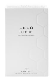 Heksagonalne prezerwatywy lateksowe Lelo Hex Original opakowanie 12szt