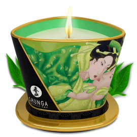 Świeca do masażu o zapachu zielonej herbaty Shunga Green Tea Massage Candle 170 ml