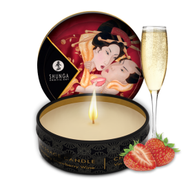 Świeca do masażu o zapachu szampana z truskawkami Shunga Romance Massage Candle 30ml