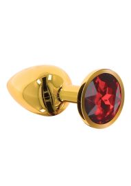 Średni metalowy korek analny z kryształkiem Taboom Butt Plug With Diamond Jewel M