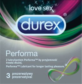 Prezerwatywy lateksowe przedłużające stosunek Durex Performa 3 szt