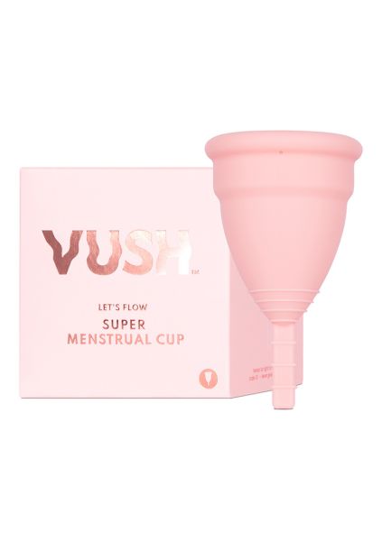 Silikonowy kubeczek menstruacyjny Vush Let's Flow Menstrual Cup Super