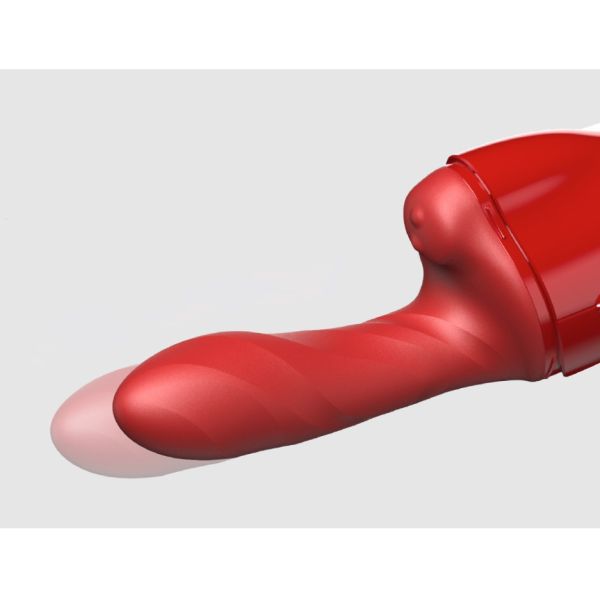 Przenośna seksmaszyna Qingnan No.9 Handheld Vibrating and Rotating Thruster Set Red