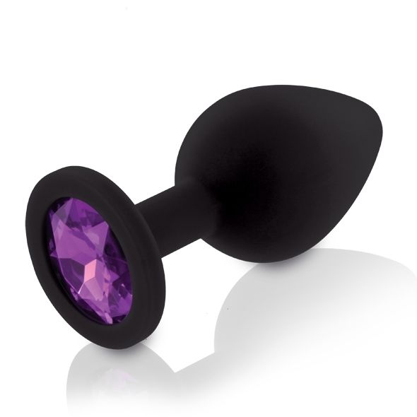 Zestaw silikonowych korków analnych z kryształkiem Rianne S Booty Plug Luxury Set 3 plugs Black