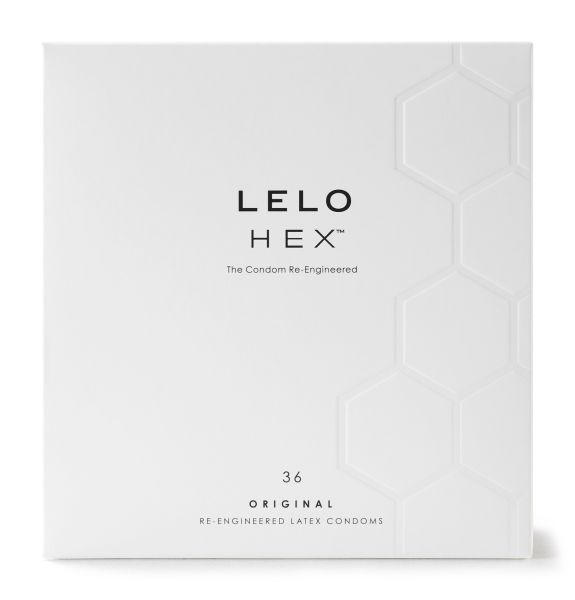 Heksagonalne prezerwatywy lateksowe Lelo Hex Original opakowanie 36szt