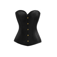 Czarny Gorset Zasłaniający Piersi Upko Black Overbust Corset M UPKO