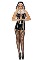 Przebranie Zakonnicy Vinyl Sinful Sister Romper M Leg Avenue