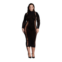 Sukienka Midi Carme Xl Dress With Turtleneck Black Osx Le Désir