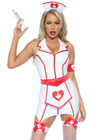 Przebranie Pielęgniarki Vinyl Er Hottie Dress Xs Leg Avenue
