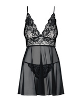 Idillia Babydoll Czarna 2Xl/3Xl Obsessive