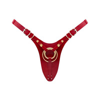Uprząż Leatherette Harness Fabulous Red Glossy Strap-On-Me