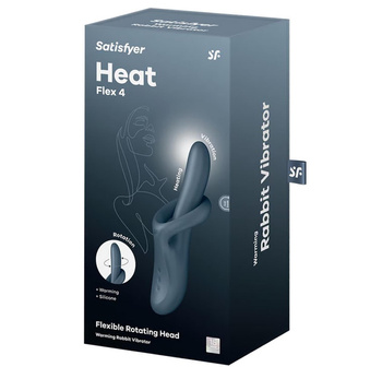 Podgrzewany wibrator do punktu G Heat flex 4 grey Satisfyer