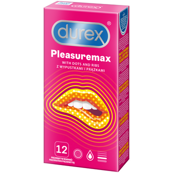 Prezerwatywy Lateksowe Z Wypustkami I Prążkami Pleasuremax 12 Szt. Durex