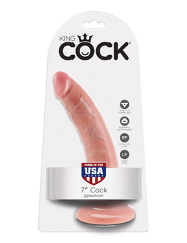 King Cock 7' Cock Flesh dildo cieliste 18cm