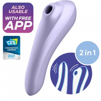 Stymulator łechtaczki Dual Pleasure Mauve with App Satysfyer