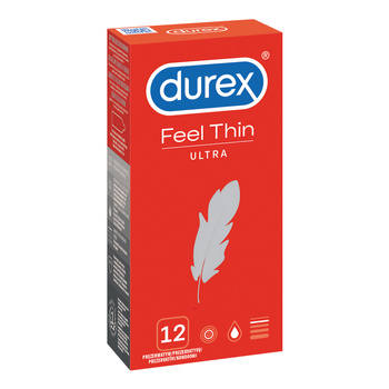 Ultracienkie cieńkie prezerwatywy lateksowe Durex Feel Thin Ultra 12 szt.