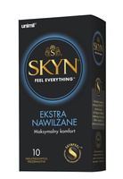 Dodatkowo Nawilżane Prezerwatywy Nielateksowe Skyn Ekstra Nawilżane 10 Szt. Unimil