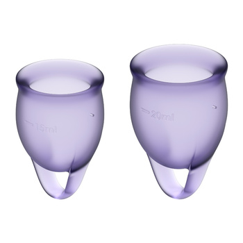 Satisfyer Feel Confident Menstrual Cup Set Lila