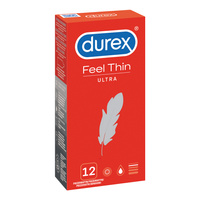 Ultracienkie Cieńkie Prezerwatywy Lateksowe Feel Thin Ultra 12 Szt. Durex