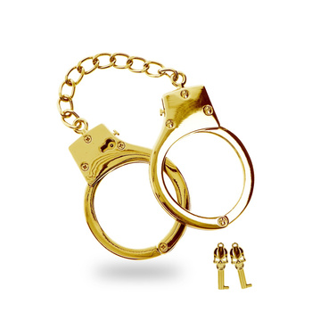 Złote metalowe kajdanki Taboom Gold Plated BDSM Handcuffs