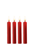Teasing Wax Candles 4-Pack Red - Czerwony Zestaw Świec Do Bdsm Ouch! by Shots