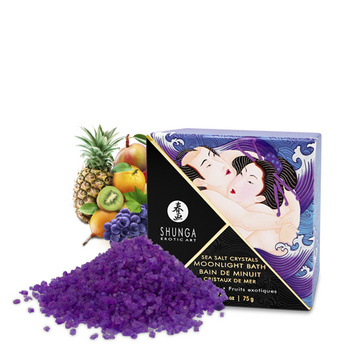 Afrodyzjakowa sól morska do kąpieli o zapachu owoców egzotycznych Shunga Moonlight Bath Exotic Fruits