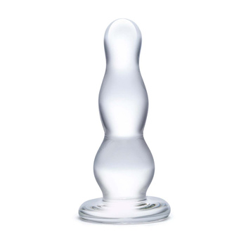 Szklana zatyczka z przewężeniami Glas Glass Butt Plug 10,2 cm