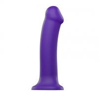 Wyjątkowo Miękkie Dildo Silicone Bendable Dildo Double Density Xl Purple Strap-on-me