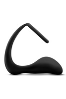 Prostate Stimulator Platinum Cock Ring Plug Black ANAL ADVENTURES